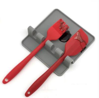 China Sustainable DIY Silicone Kitchen Utensils 3 Or 4 Pieces Silicone Cooking Tools With Silicone Kitchen Rack for sale