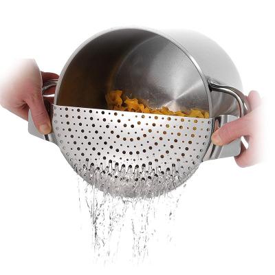 China Sustainable Convenient Kitchen Strainer Stainless Steel Strainer for sale