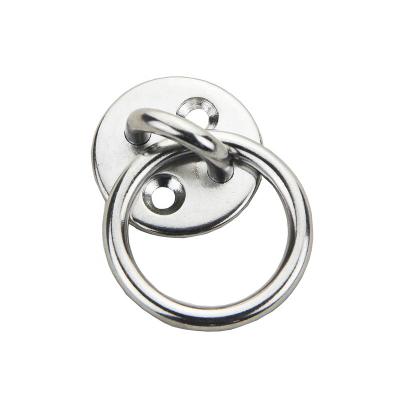 China Factory 316 Stainless Steel Marine Part Round Pad Eye Dish With Ring Wholesale for sale