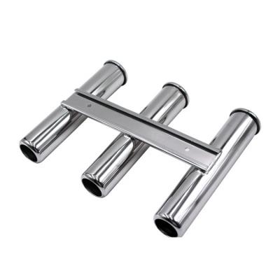 China 316 Stainless Steel 316 Stainless Steel Head Bimini 3 Way Rod Rack 3 Way Fishing Rod Holder for sale