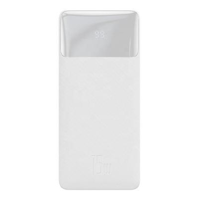 China Carry Baseus 30000mAh 15W Bipow Digital Display Power Bank Black Or White Easy Quick Power Charging for sale