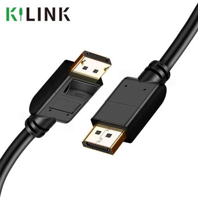 China Hot New Products Video Signal Transmission DP To DP Cable Black Or Customized DP 1.4 Cable 4K 8K Audio Video Cable for sale