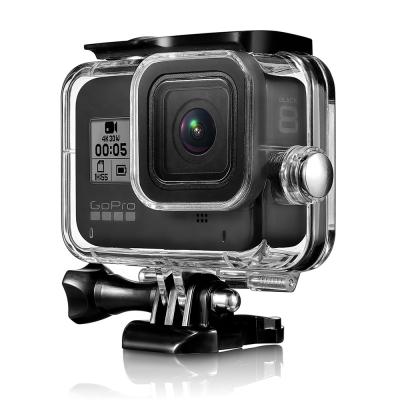 China New Arrival 45M Waterproof Diving Housing PC + ABS Dustproof Protective Underwater Cover For GoPro Hero 8 for sale