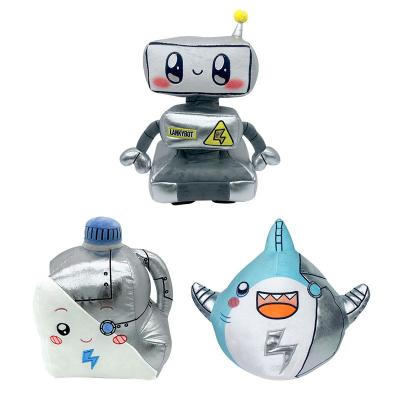 China 2022 new models PORTABLE plush lankey box robot shark plush toys in stock for sale