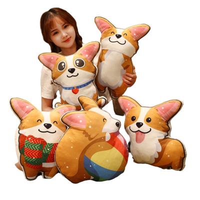 China Hot Sale Decoration Corgi Plush Dog Stuffed Dog Stuffed Animal Pillow for sale