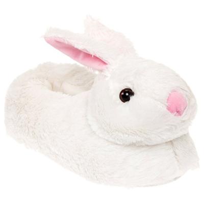 China Bunny Slippers Customized Cute Plush Women's Classic Animal Rabbit White Slippers PORTABLE Winter Warm Home Shoes for sale