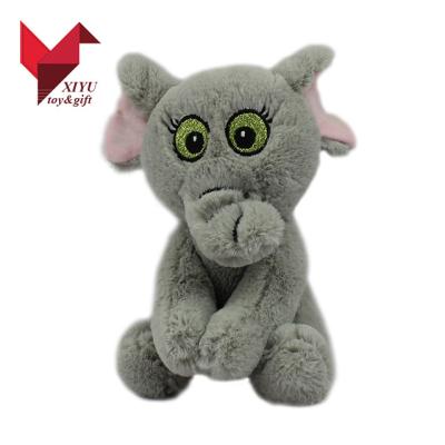 China EN 71 PORTABLE Trial gray soft velboa baby rattles elephant plush toy for sale