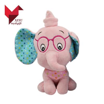 China Wholesale Price 25cm Elephant Stuffed Toy Plush Toy Home Blue Pink Yellow Doll With Embroidery Eye for sale