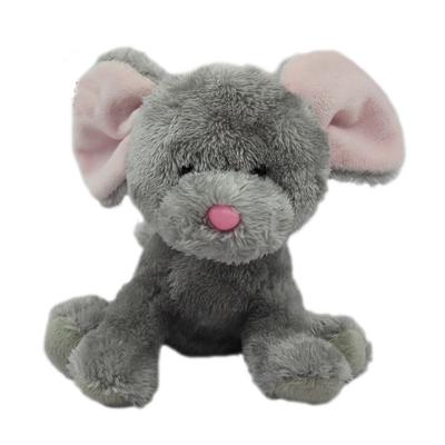 China Lovely Home Gray Soft Plush Elephant Crinkle Paper Dog Toys With Rope Toys For Kids Sleeping for sale