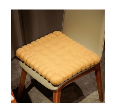 China PORTABLE Hot Selling Soft Plush 3D Cookie Shape Toys Rest Creative Plug Pillow Cookie Pillow Chair Car Cushion for sale