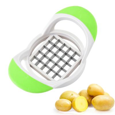 China Multifunctional Vegetable Manual Portable Stored Kitchen Instruments French Fries Cutter Potato Chips Slicer for sale