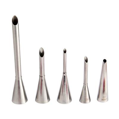 China Viable Cake Decorating Pastry Tool 304 Stainless Steel Cookie Cream Puff Mouth Squirt Nozzles Creams Icing Pissing Nozzle Nozzle for sale