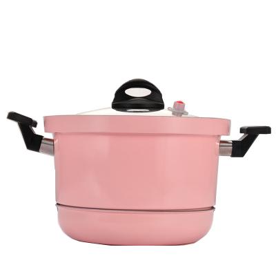 China 5L Sustainable Home Kitchen Multifunctional Cooker Carry On Hot Food Pressure Cooker Marble Low Cooking Pots Casserole for sale