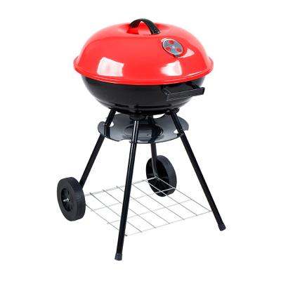 China Adjustable Height 17 Inch Black Apple Carbon Grill Four Legs Charcoal Grilling Smoker Round Outdoor Kettle Cart BBQ Grill for sale