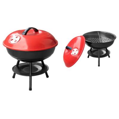 China Adjustable Size 14 Inch Mini BBQ Apple BBQ Grill Smoker Kettle Outdoor Camping Portable Charcoal Grill for sale