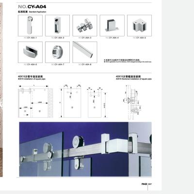 China Hanging Wheel Rolls Jinli Stainless Steel City Tempered Glass Shower Room Door Accessories for sale