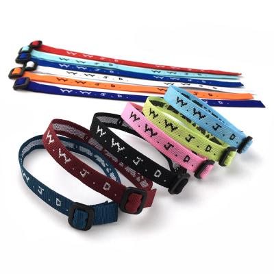 China Polyester Jacquard Religious Wristband Saying WWJD Mesh Custom WWJD Woven Adjustable Wristbands zu verkaufen