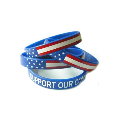 China Thailand FASHIONABLE Custom Made Wrist Band Silicone Printing Bracelet for sale