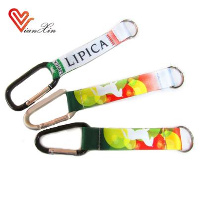 China Polyester Amazon Fashion Carabiner Best Selling Key Chain Short Lanyard for sale