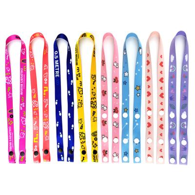 China Wholesale Adjustable Customized Printed Masking Lanyard Holder Face Masking Lanyard With Double Plastic Clips for sale