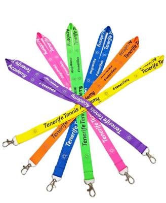 China Bulk Sale Polyester Logo Keychain Sublimation Printed Lanyard Custom Made With Breakpoint And Badge Reel for sale