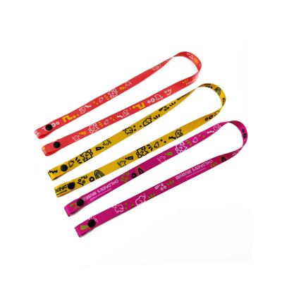 China Popular Custom Polyester Backing Neck Strap Face Mask Full Color Printed Masking Lanyard for sale