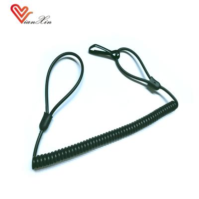 China Promotional Gift 3mm Kevlar Coil Elastic Spring Rope Lanyard For Sale for sale