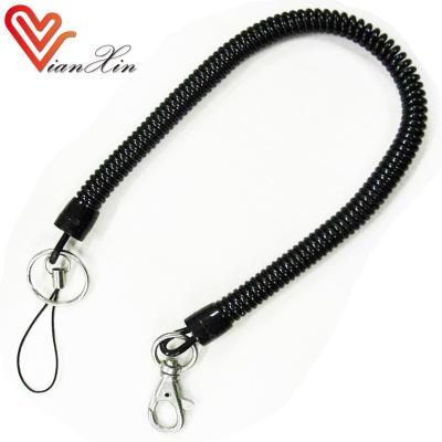 China Gift Promotional Spring Coil Plastic Rope Lanyard for sale