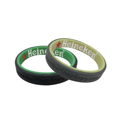 Chine Europe Factory Free Custom Double Side Printing Logo Greece Silicone Wristband à vendre