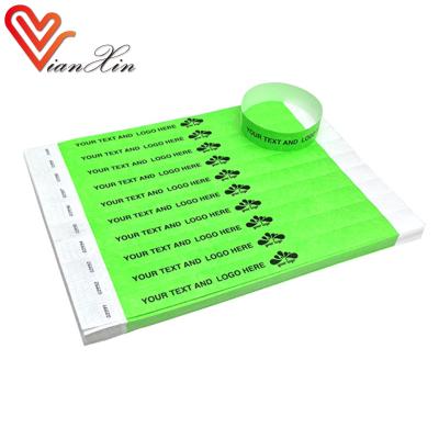 China Festival Decoration Tyvek Wristband Paper Wristband Cheap Design Your Own Logo Even Festival Paper Wristband for sale