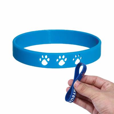 China Cheap Advertising Rubber Gifts Custom Rubber Wristband Eco - Friendly No Minimum Silicone Wristband for sale