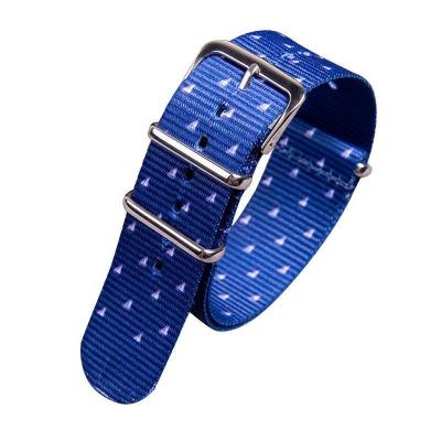 China High Quality Fabric Custom Printed Fabric Woven Nylon NATO Watch Strap Band 16 18 20 22 24 26mm for sale