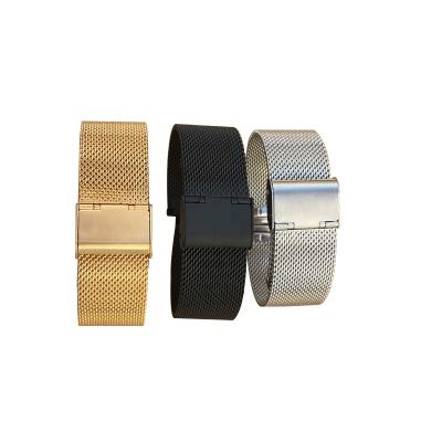 China Stainless Steel 0.6mm Wire Light Weight Customized 304 Stainless Steel Watch Mesh Strap Milanese Band 10 12 14 16 18 20 22 24mm for sale