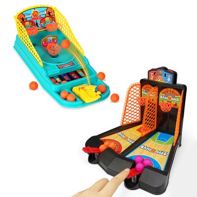 China Plastic High Quality Desktop Family Desktop Ball Board Finger Toys Catapult Finger Toys Game Shooting Table Basketball Fun Interactive Indoor Ball Game for sale