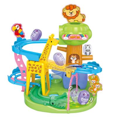 China Slot Toy Happy Playground Other Zoo Slide Animal Railroad Track Toys Diy Tumbler Slot Combination Race Track Toy Set For Children for sale