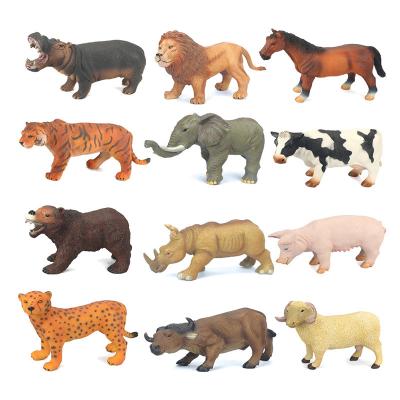 China High Simulation Stuffed Plush Toys Collection Set Custom PVC Vinyl Animal Figures Educational Toys For Kids Christmas Gift for sale