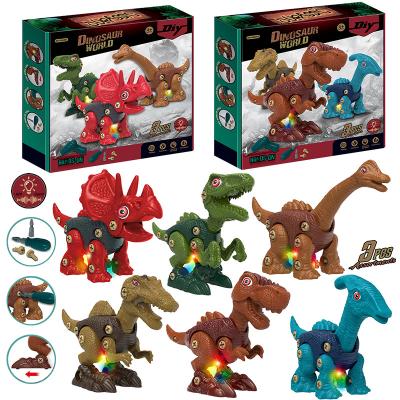 China New Plastic 3D Stem Learning Dinosaur Educational Game Dino Set Gift Take Apart Toys Gift for Kids 3 4 5 6 Boys and Girls 7 Year Old for sale