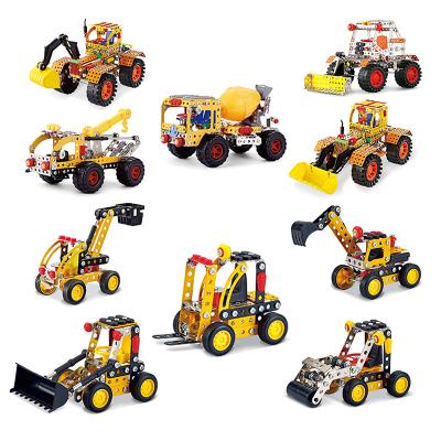 China DIY TOY 3D Metal Building Block Multi Style Engineering Toy Creative Construction DIY Assembly Vehicle Kit Toys for sale