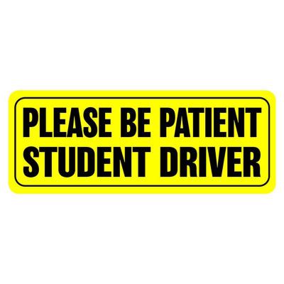 China Body Stickers Wholesale Popular TO BE STUDENT DRIVER PATIENT Safety Signs Easy to Clean Durable Magnetic Car Sticker for sale