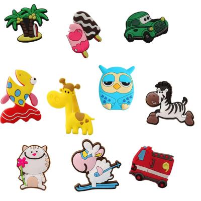 China Low Price 10PCS Promotional Animals Cars Fruit Shape 3D Fridge Magnet For Kids for sale