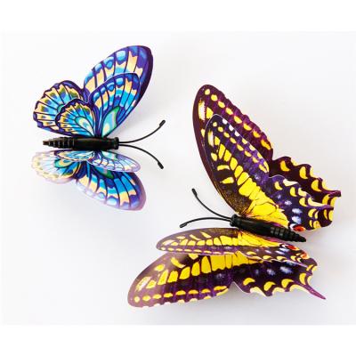 China Newest Butterfly Design Decoration Art High Quality 3D Animal Luminous PVC Fridge Magnet for sale