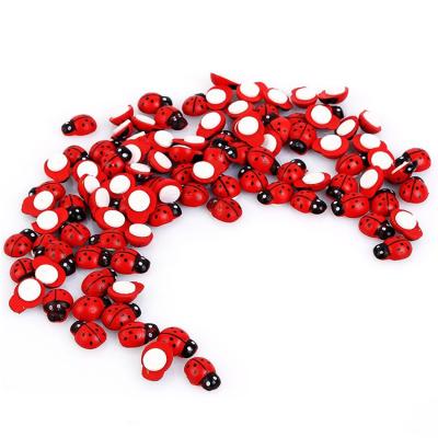 China New Design Mini Funny Ladybug Shape Wooden Animal Fridge Magnet For Fridge Sticker for sale