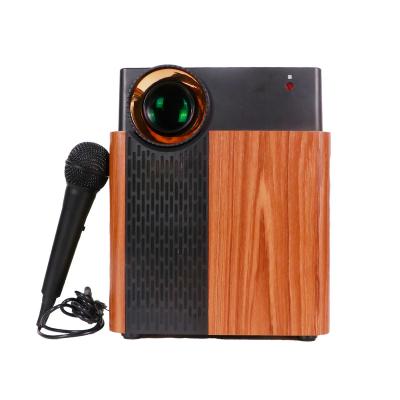 China 200 ANSI standard 2022 cube wood grain wholesale portable wireless home theater fhd smart projector battery operated for sale