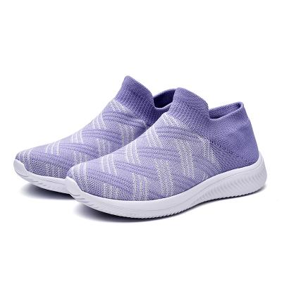 China CUSHIONING 2020 Wholesale Women Walking Shoes Slip On Fashion Sneakers Mesh Lady Platform Casual Sock Women's Shoes for sale