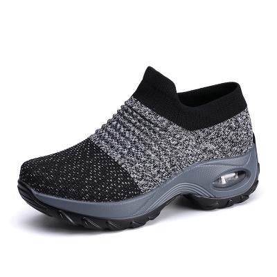 China CUSHIONING Wholesale Custom Cheap Sock Women Sports Shoes Ladies Air Cushion Casual Slip On Running Shoes Womens Fashion Sneakers for sale