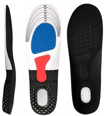 China Wholesale Fashion Flexible Orthotic EVA Gel With Silicone Arch Support Massaging Shoes Insert Pads Height Increase Mens Sport Insoles for sale