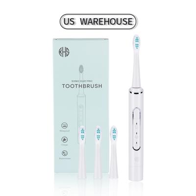 China US Stock 4pcs Electric Toothbrush Soft Clean White Head Black USB Radio Charging 3 Modes Sonic Toothbrush Oral Care Z3 for sale