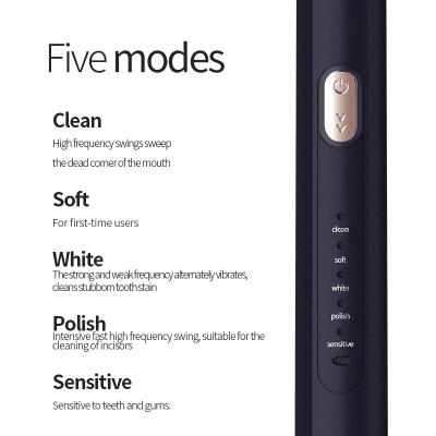 China Start Oral Hygiene Intelligent Automatic Whitening X1 22*13*5.3 Rechargeable Customized Electric Toothbrush for sale