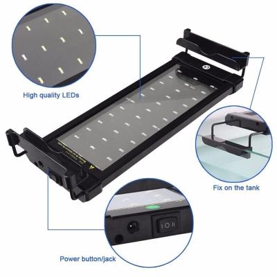 China Gako Waterproof Freshwater Fish Tank Light,ZJL-40A 6.4W Fish tank led Aquarium Lighting Freshwater with Extendable Brackets for sale