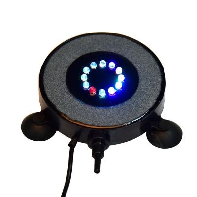 China GAKO QPL-150 Aquarium Bubble Light Air Stones Disk for Fish Tank with 24 Color Changing LED Light aquarium bubble led lights for sale